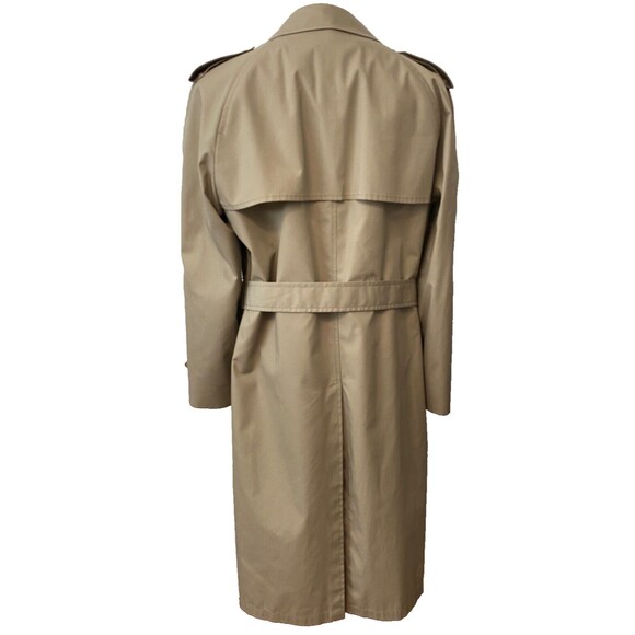 Vintage LONDON FOG Men’s 40 Reg - Double Breasted Trench Coat Belted Liner Beige - Picture 5 of 16